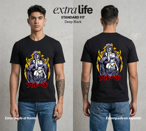 El Senor de las Mazmorras | El Amor del Abismo #03445 - Playera Standard Fit | Deep Black - Foto en modelo