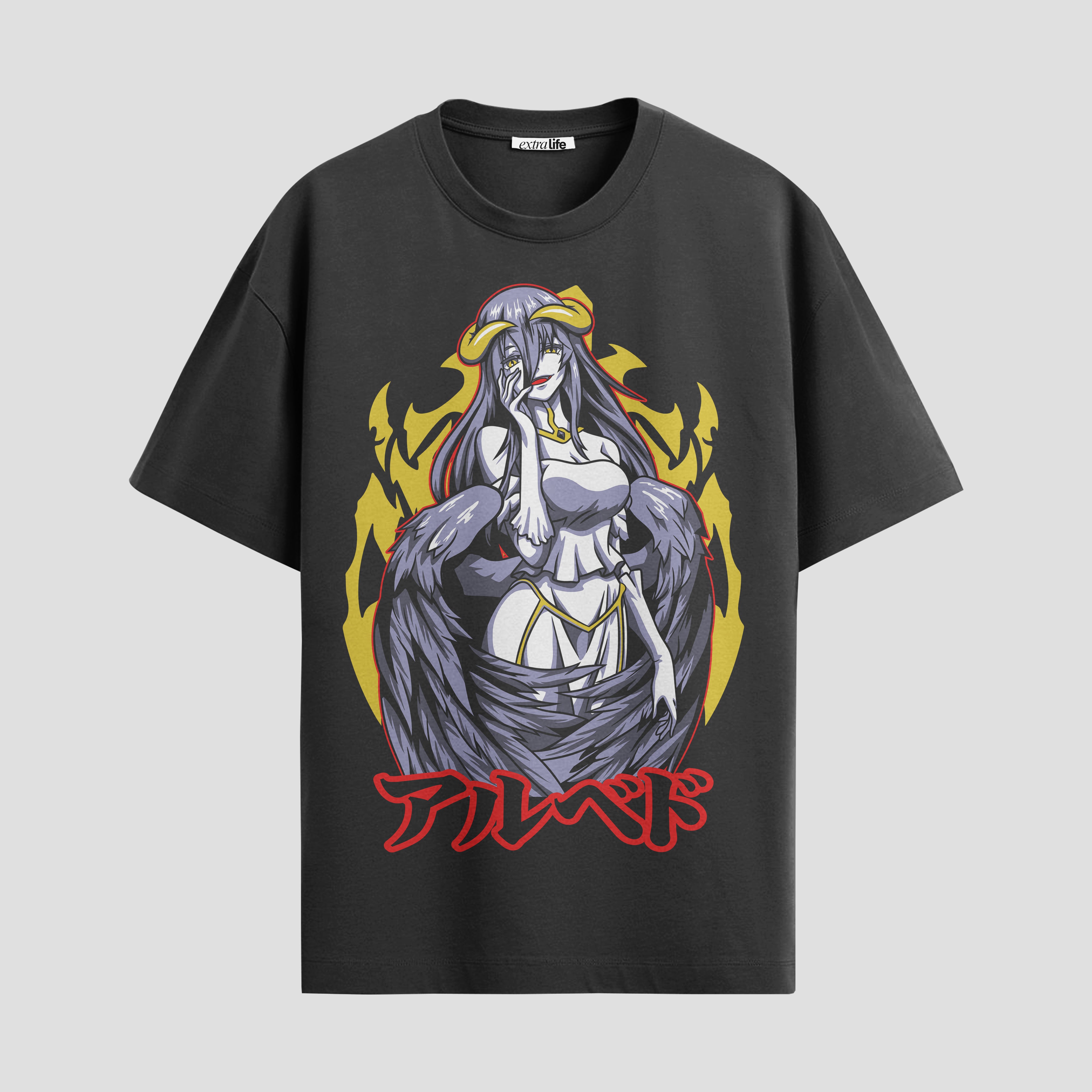 Playera urbana de anime y gaming ExtraLife MX, corte Standard Fit unisex ligero y transpirable en color Deep Black y Pure White, ropa de uso diario para gym y casual.