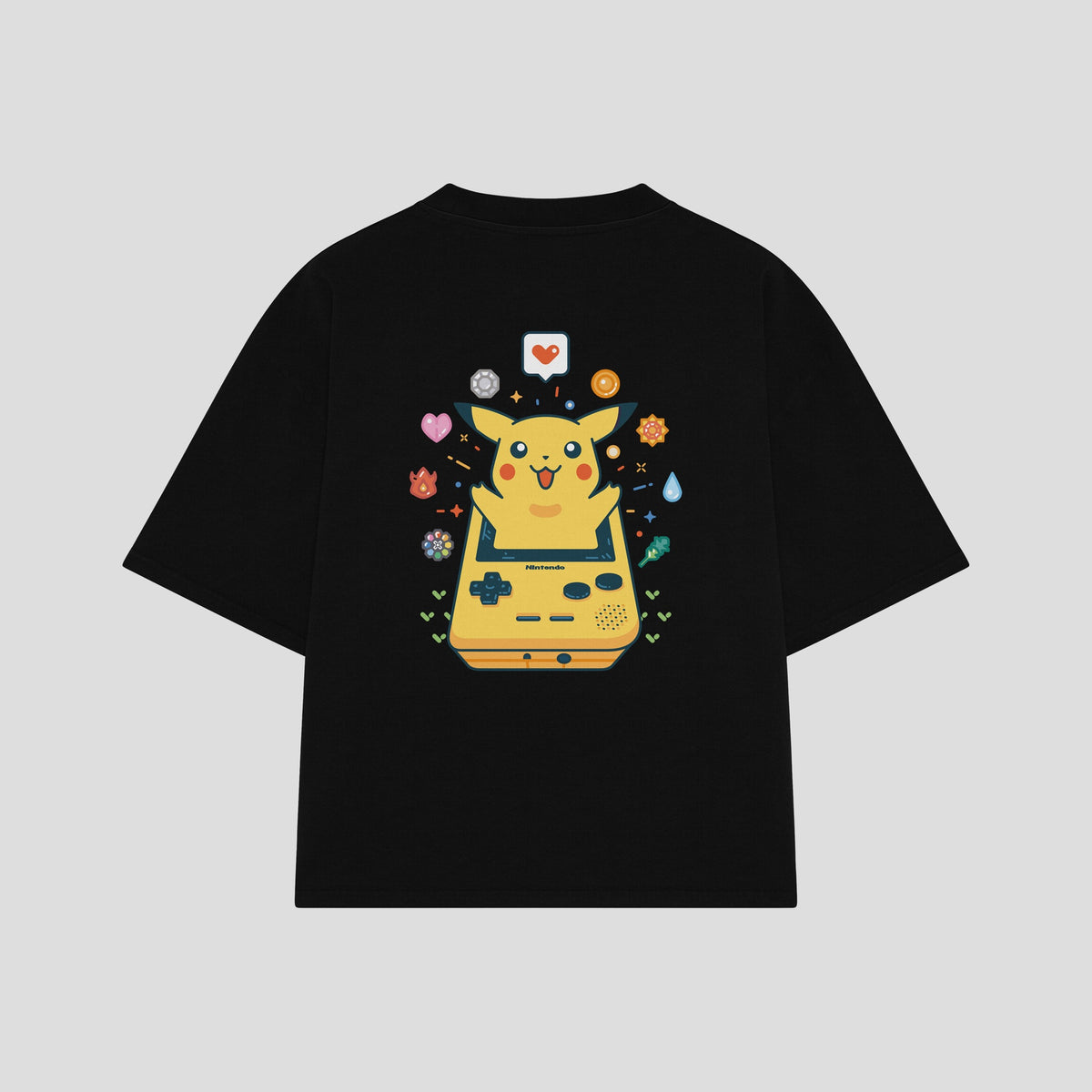 Playera streetwear premium de anime y gaming ExtraLife MX, corte oversized drop shoulder ligero y fresco en color Deep Black y Off-White, moda urbana mexicana de culto.