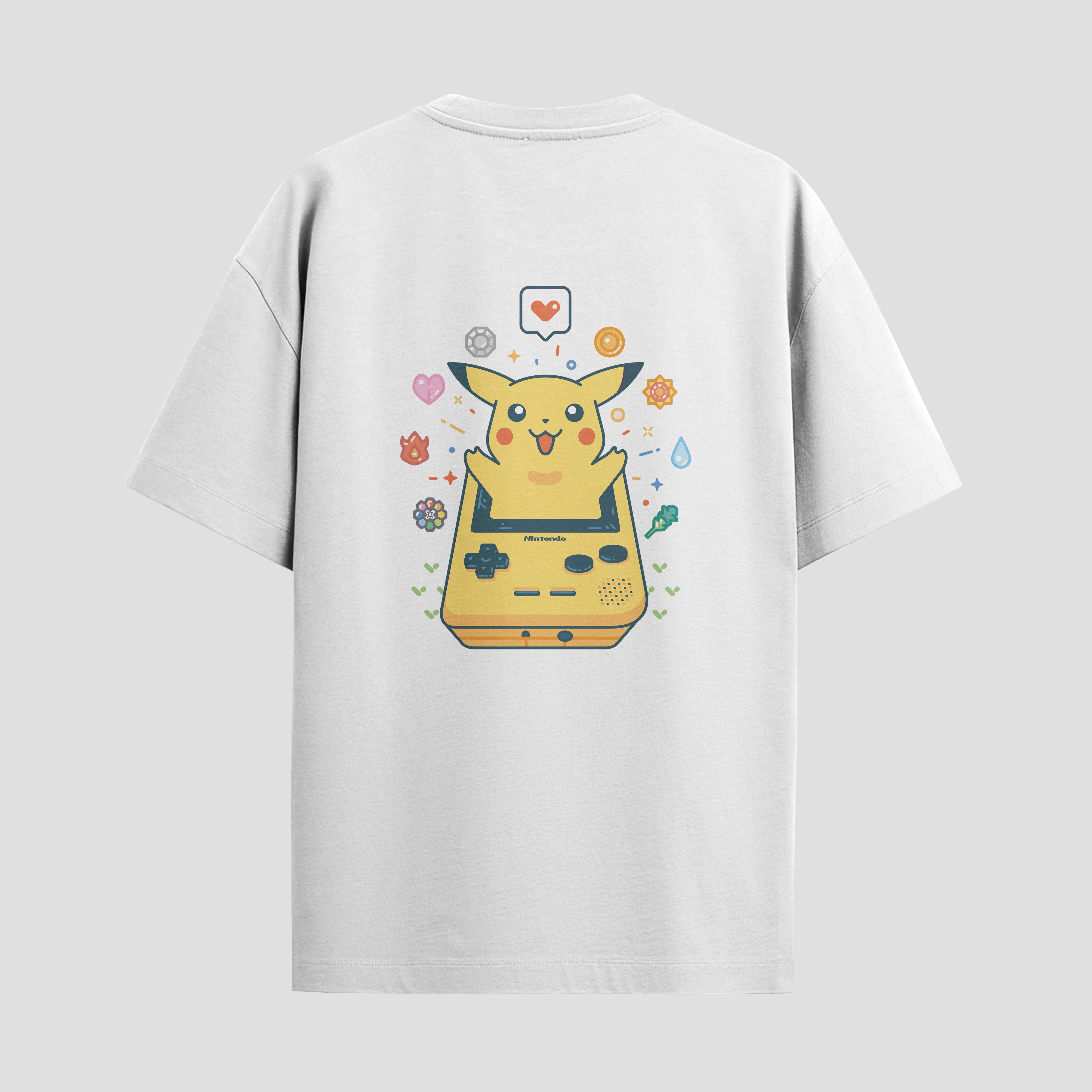 Playera urbana de anime y gaming ExtraLife MX, corte Standard Fit unisex ligero y transpirable en color Deep Black y Pure White, ropa de uso diario para gym y casual.