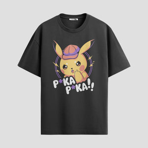 Playera urbana de anime y gaming ExtraLife MX, corte Standard Fit unisex ligero y transpirable en color Deep Black y Pure White, ropa de uso diario para gym y casual.