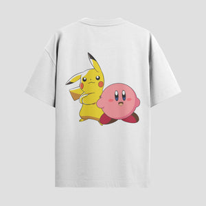 Playera urbana de anime y gaming ExtraLife MX, corte Standard Fit unisex ligero y transpirable en color Deep Black y Pure White, ropa de uso diario para gym y casual.
