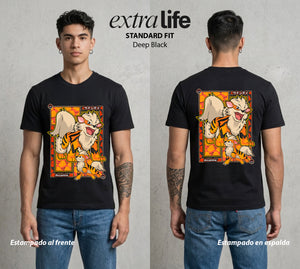 El Mundo Entrenador | El Perro Legendario #03456 - Playera Standard Fit | Deep Black - Foto en modelo