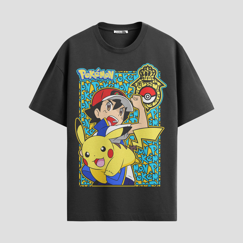 Playera urbana de anime y gaming ExtraLife MX, corte Standard Fit unisex ligero y transpirable en color Deep Black y Pure White, ropa de uso diario para gym y casual.