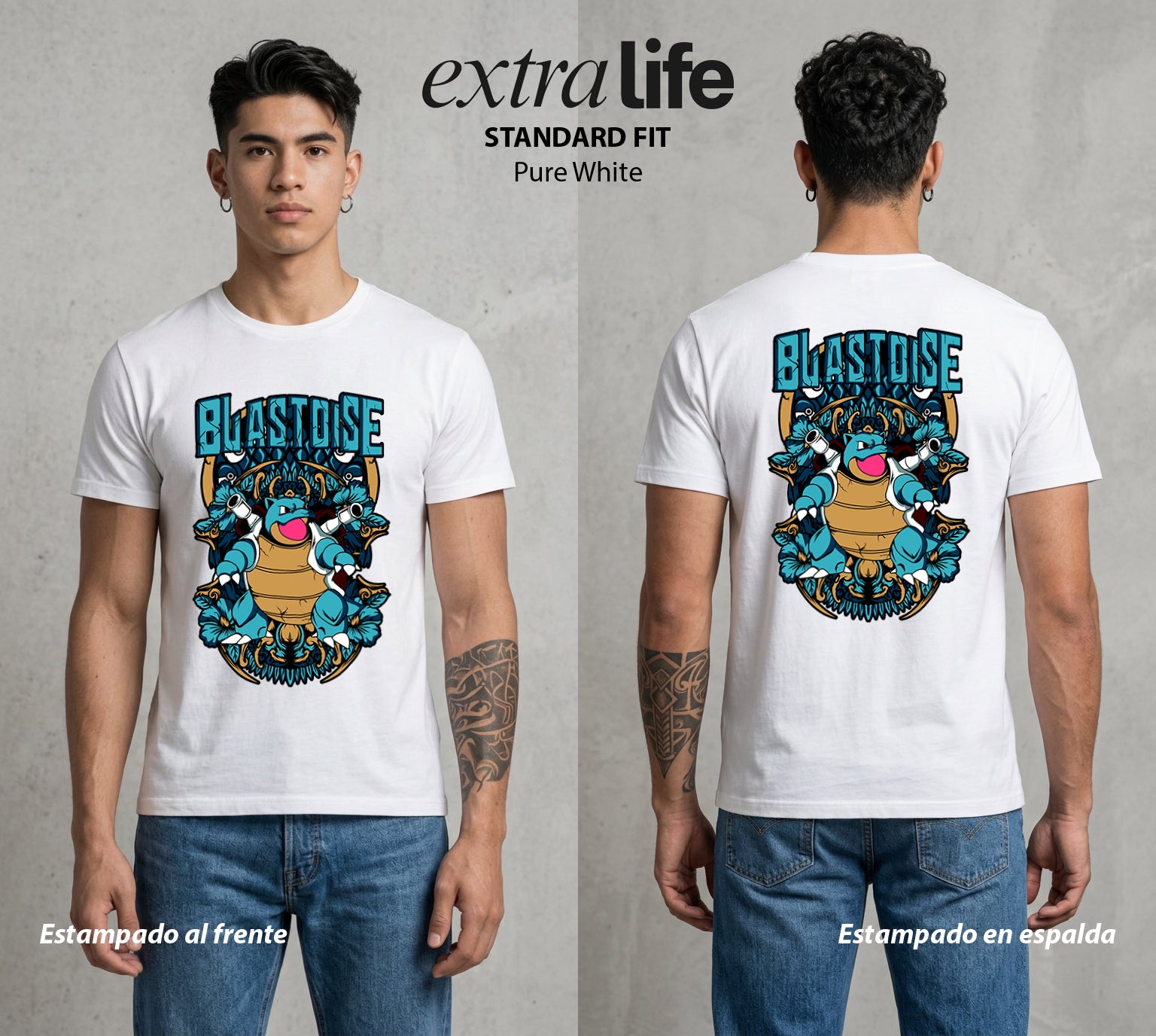 El Mundo Entrenador | El Agua del Poder #03461 - Playera Standard Fit | Pure White - Foto en modelo