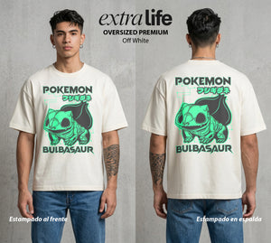 El Mundo Entrenador | Los Huesos de Bulba Rayos X #03465 - Playera Oversized Premium | Off White - Foto en modelo