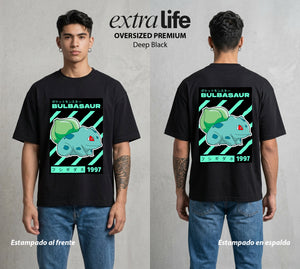 El Mundo Entrenador | La Semilla del Bien #03466 - Playera Oversized Premium | Deep Black - Foto en modelo
