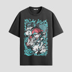 Playera urbana de anime y gaming ExtraLife MX, corte Standard Fit unisex ligero y transpirable en color Deep Black y Pure White, ropa de uso diario para gym y casual.