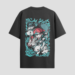 Playera urbana de anime y gaming ExtraLife MX, corte Standard Fit unisex ligero y transpirable en color Deep Black y Pure White, ropa de uso diario para gym y casual.