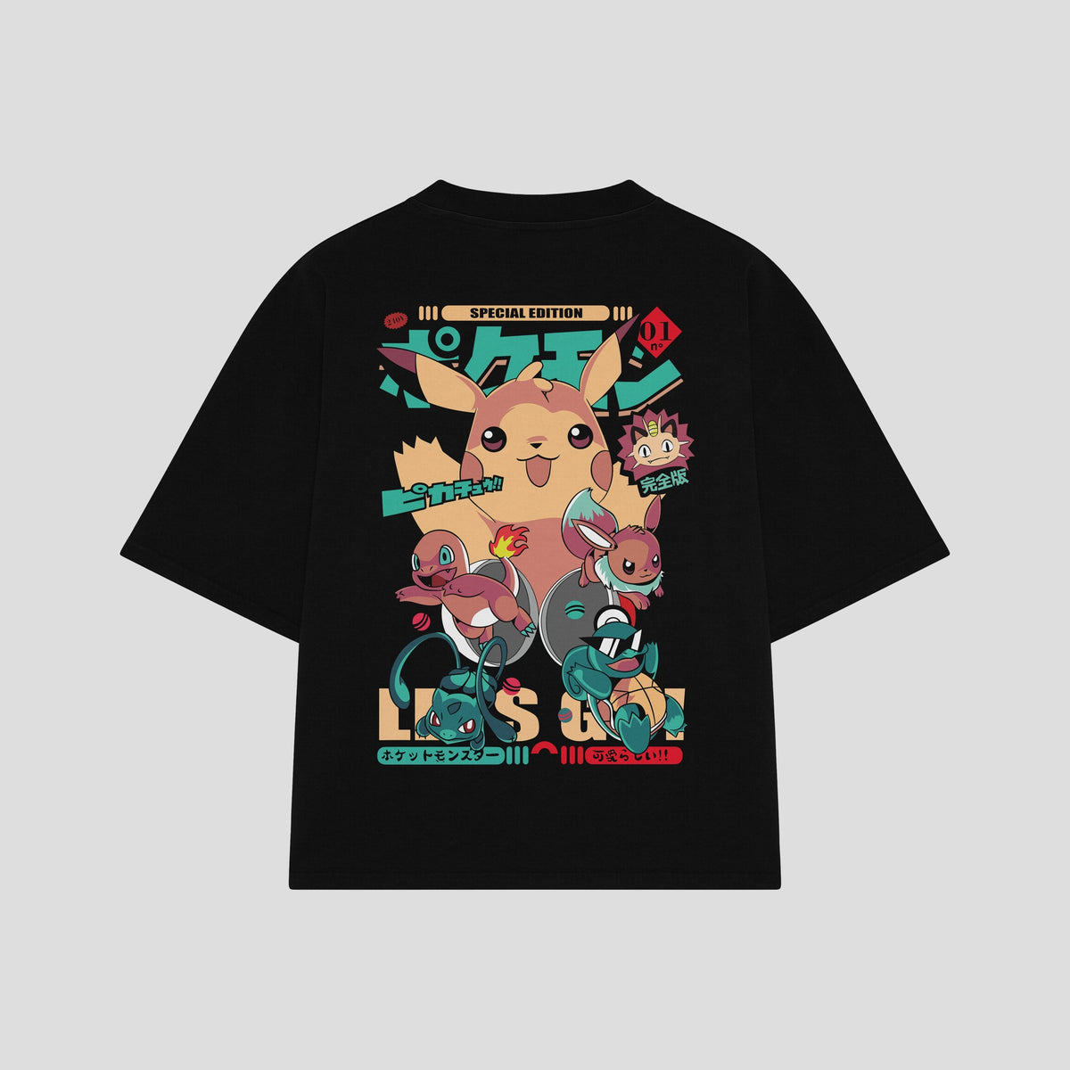 Playera streetwear premium de anime y gaming ExtraLife MX, corte oversized drop shoulder ligero y fresco en color Deep Black y Off-White, moda urbana mexicana de culto.