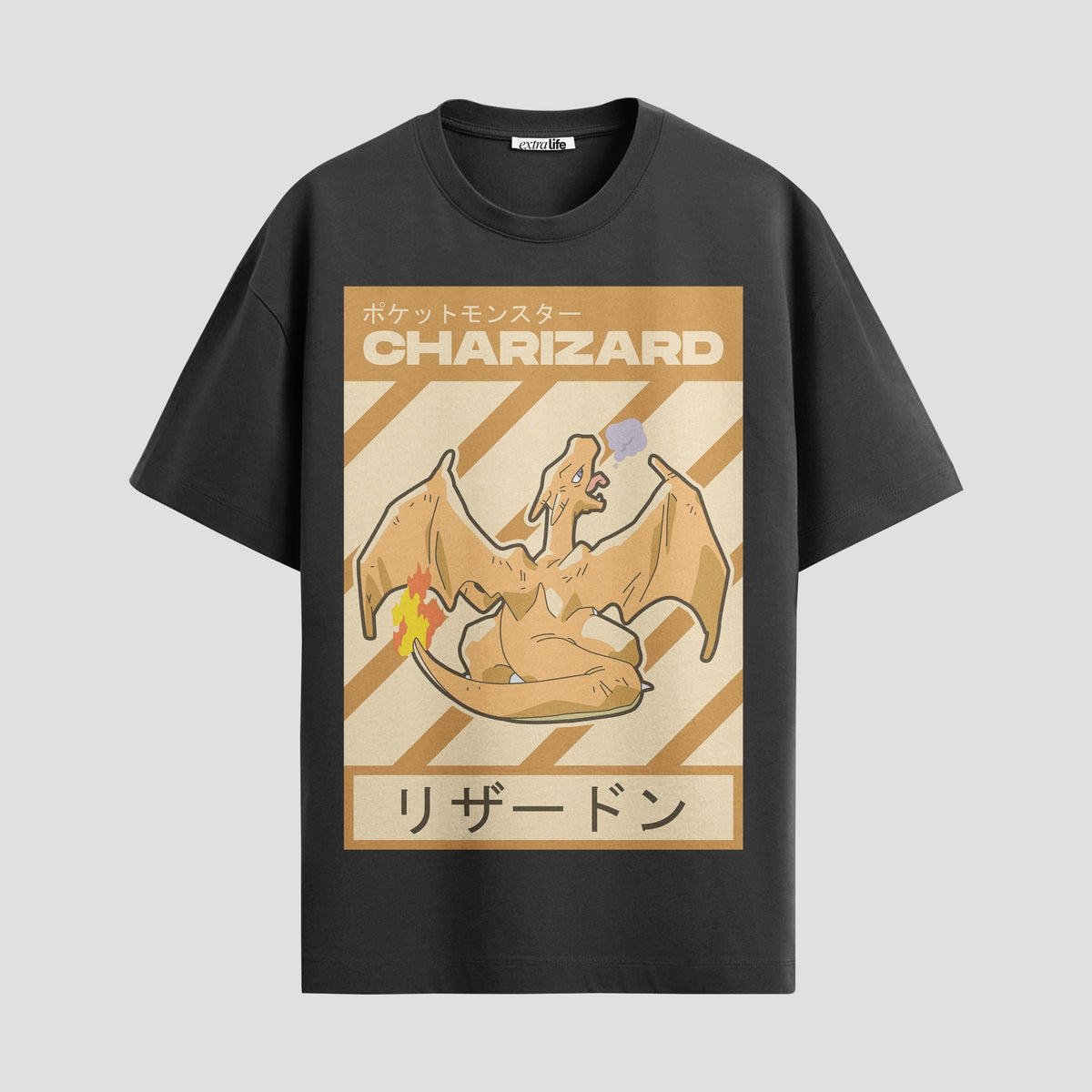 Playera urbana de anime y gaming ExtraLife MX, corte Classic Premium unisex ligero y transpirable en color Deep Black y Pure White, ropa de uso diario para gym y casual.