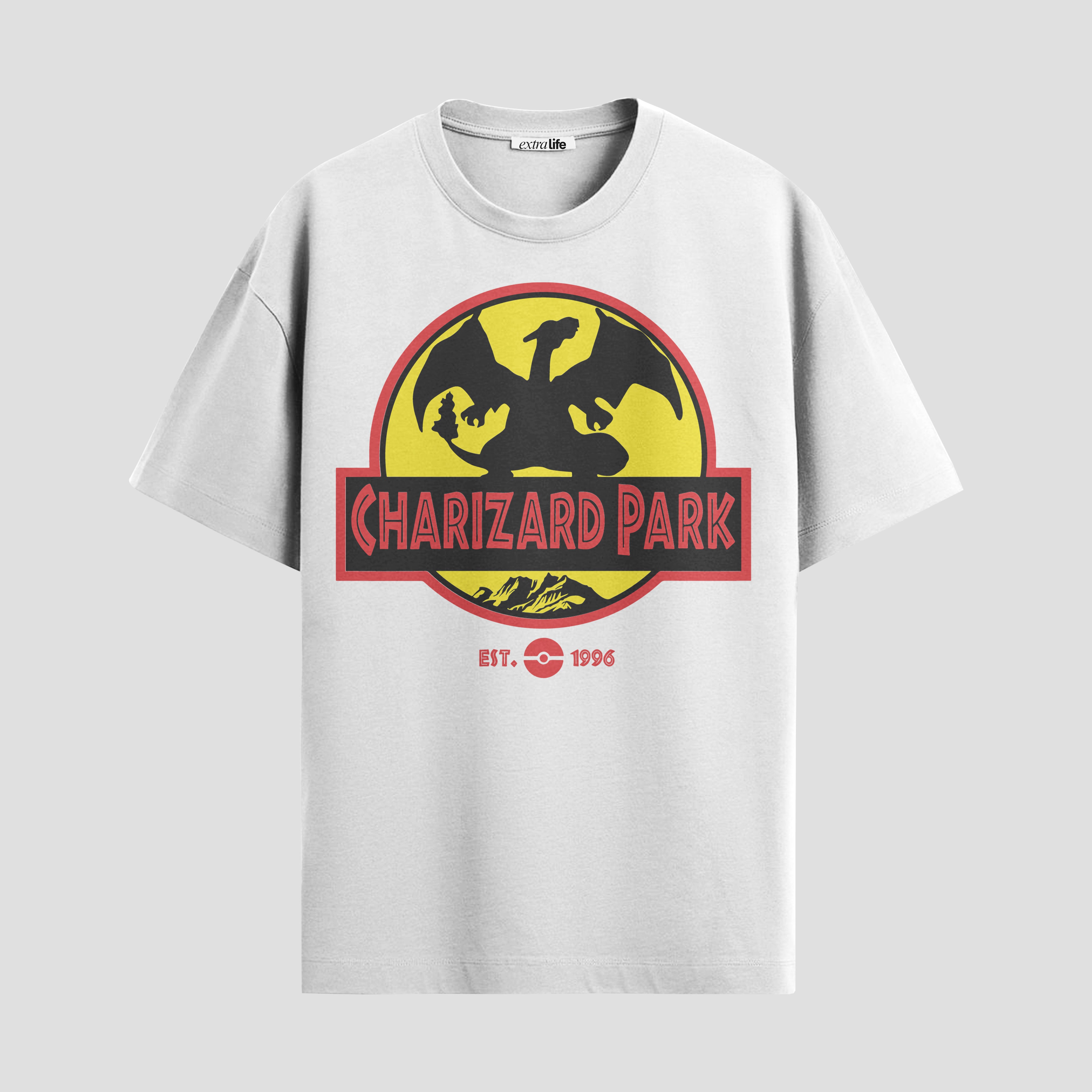 Playera urbana de anime y gaming ExtraLife MX, corte Standard Fit unisex ligero y transpirable en color Deep Black y Pure White, ropa de uso diario para gym y casual.