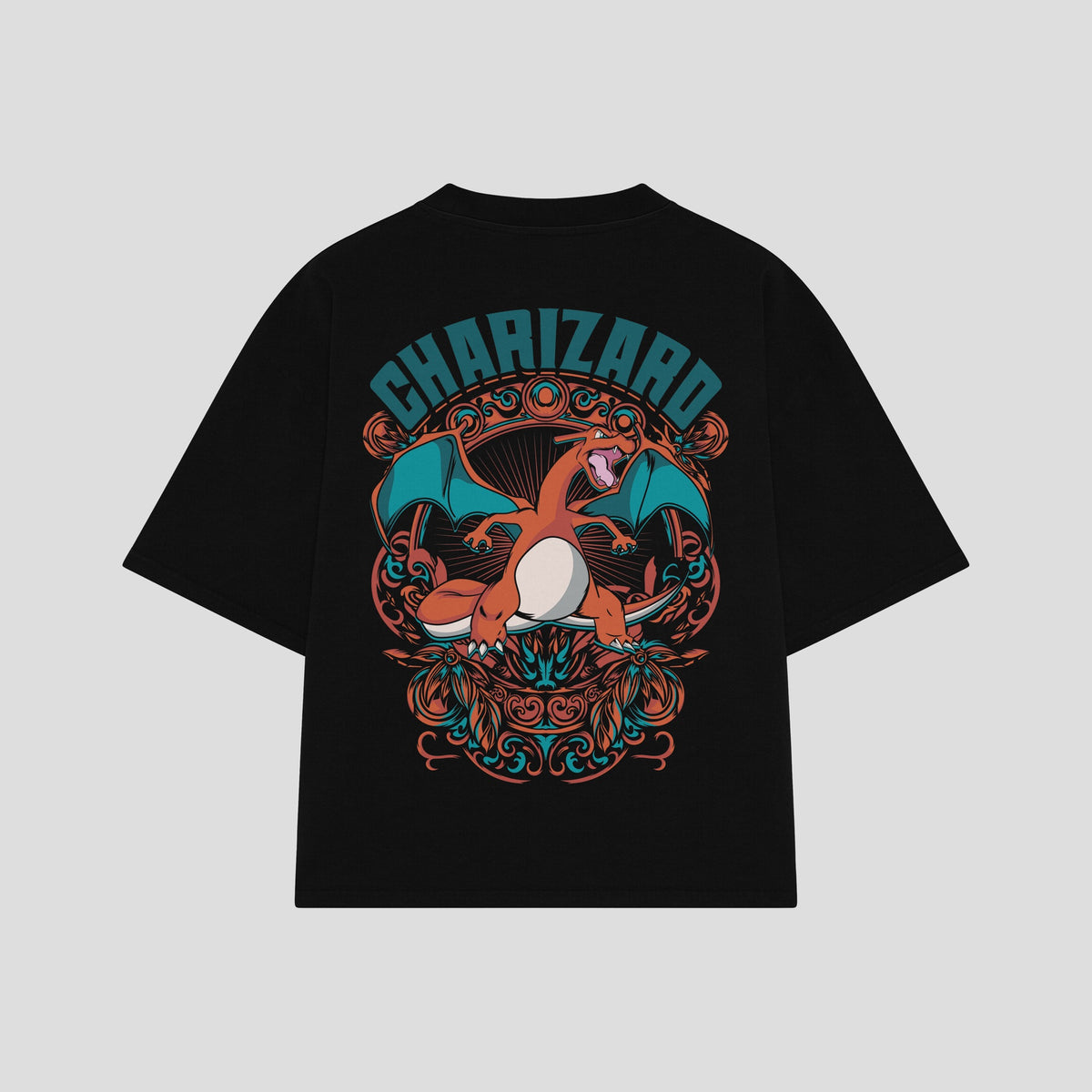 Playera streetwear premium de anime y gaming ExtraLife MX, corte oversized drop shoulder ligero y fresco en color Deep Black y Off-White, moda urbana mexicana de culto.
