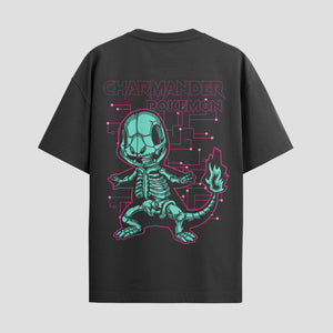 Playera urbana de anime y gaming ExtraLife MX, corte Standard Fit unisex ligero y transpirable en color Deep Black y Pure White, ropa de uso diario para gym y casual.