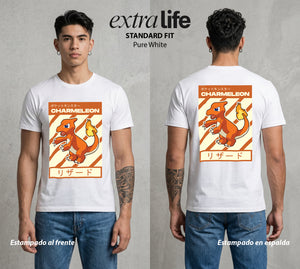 El Mundo Entrenador | La Llama Media #03479 - Playera Standard Fit | Pure White - Foto en modelo