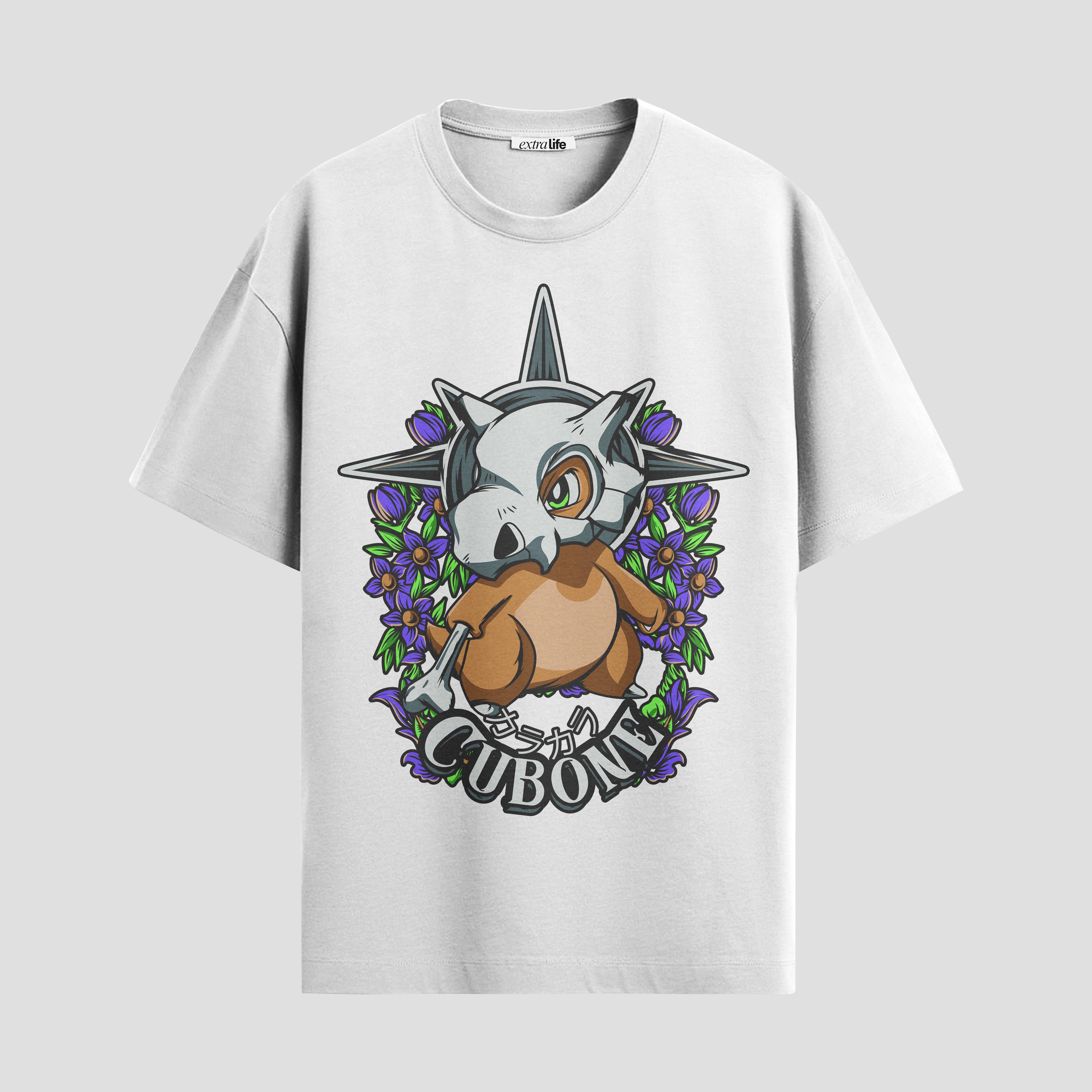 Playera urbana de anime y gaming ExtraLife MX, corte Standard Fit unisex ligero y transpirable en color Deep Black y Pure White, ropa de uso diario para gym y casual.