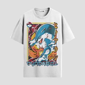 Playera urbana de anime y gaming ExtraLife MX, corte Standard Fit unisex ligero y transpirable en color Deep Black y Pure White, ropa de uso diario para gym y casual.