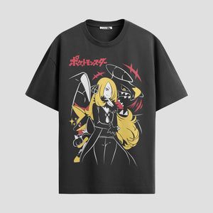 Playera urbana de anime y gaming ExtraLife MX, corte Standard Fit unisex ligero y transpirable en color Deep Black y Pure White, ropa de uso diario para gym y casual.