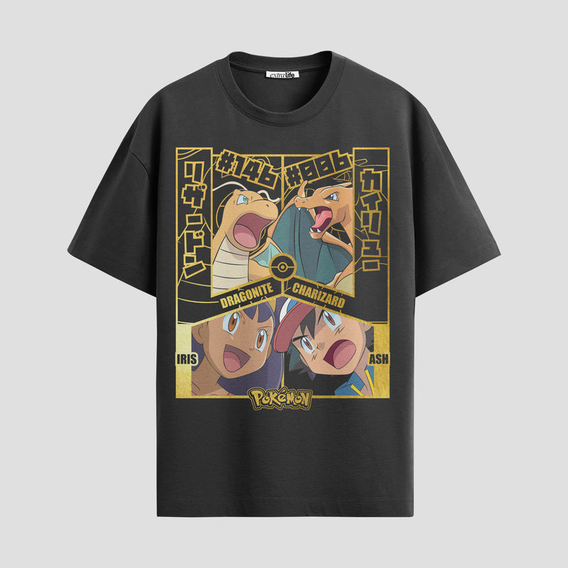 Playera urbana de anime y gaming ExtraLife MX, corte Standard Fit unisex ligero y transpirable en color Deep Black y Pure White, ropa de uso diario para gym y casual.
