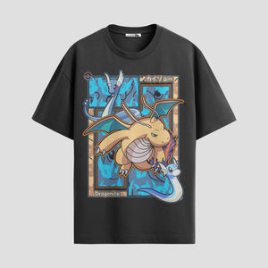Playera urbana de anime y gaming ExtraLife MX, corte Standard Fit unisex ligero y transpirable en color Deep Black y Pure White, ropa de uso diario para gym y casual.