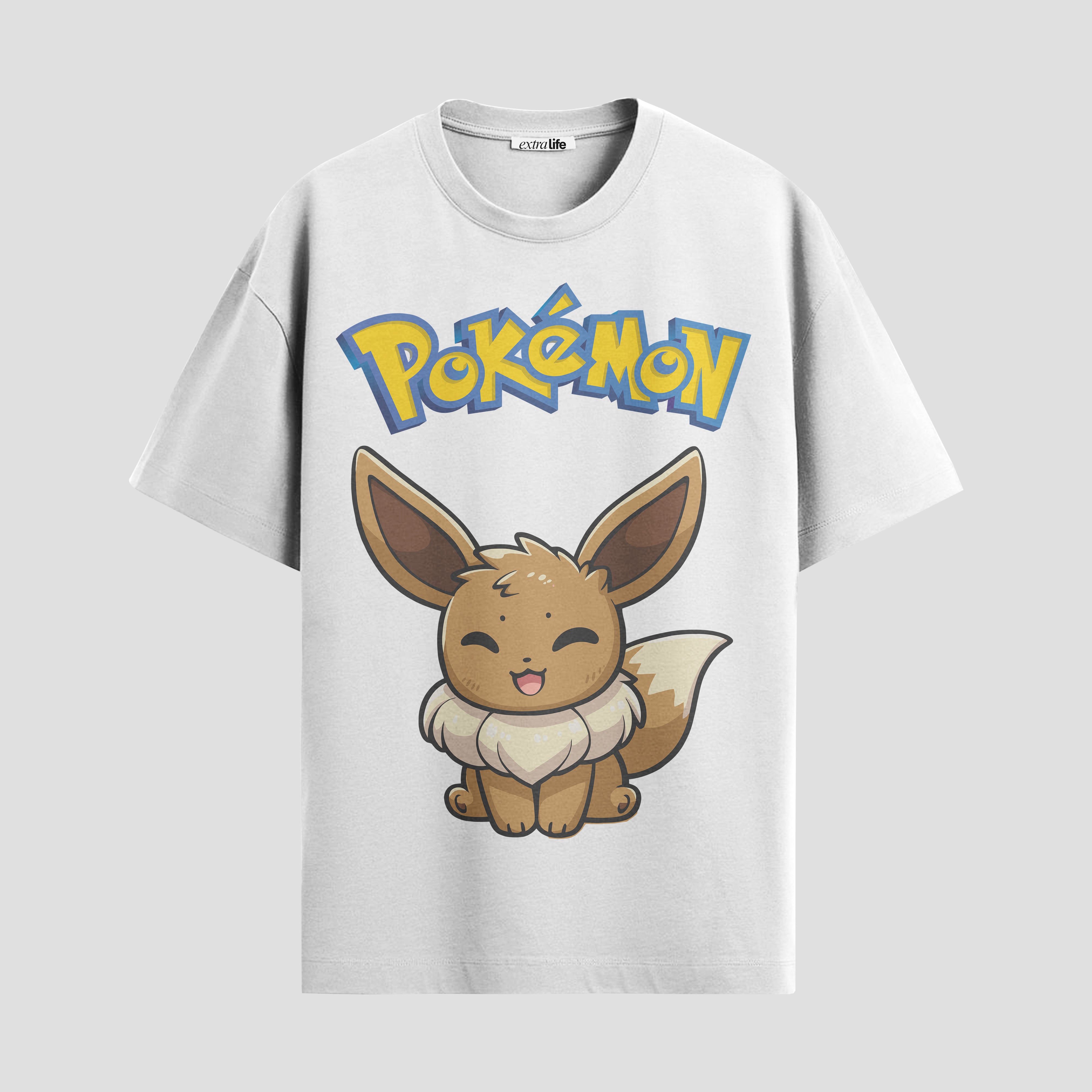 Playera urbana de anime y gaming ExtraLife MX, corte Standard Fit unisex ligero y transpirable en color Deep Black y Pure White, ropa de uso diario para gym y casual.