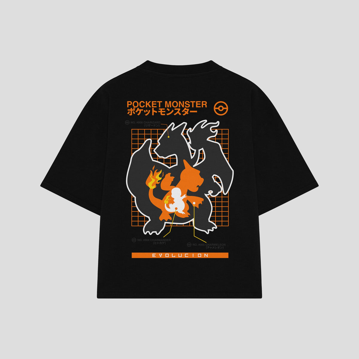 Playera streetwear premium de anime y gaming ExtraLife MX, corte oversized drop shoulder ligero y fresco en color Deep Black y Off-White, moda urbana mexicana de culto.