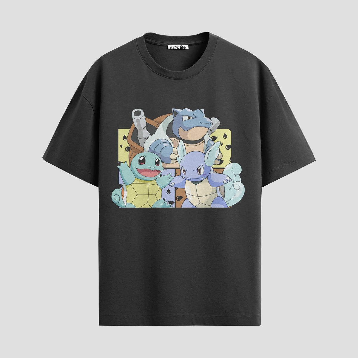 Playera urbana de anime y gaming ExtraLife MX, corte Classic Premium unisex ligero y transpirable en color Deep Black y Pure White, ropa de uso diario para gym y casual.