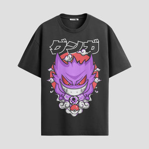 Playera urbana de anime y gaming ExtraLife MX, corte Standard Fit unisex ligero y transpirable en color Deep Black y Pure White, ropa de uso diario para gym y casual.