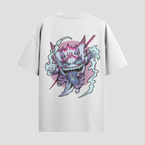 Playera urbana de anime y gaming ExtraLife MX, corte Standard Fit unisex ligero y transpirable en color Deep Black y Pure White, ropa de uso diario para gym y casual.