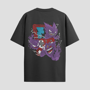 Playera urbana de anime y gaming ExtraLife MX, corte Standard Fit unisex ligero y transpirable en color Deep Black y Pure White, ropa de uso diario para gym y casual.