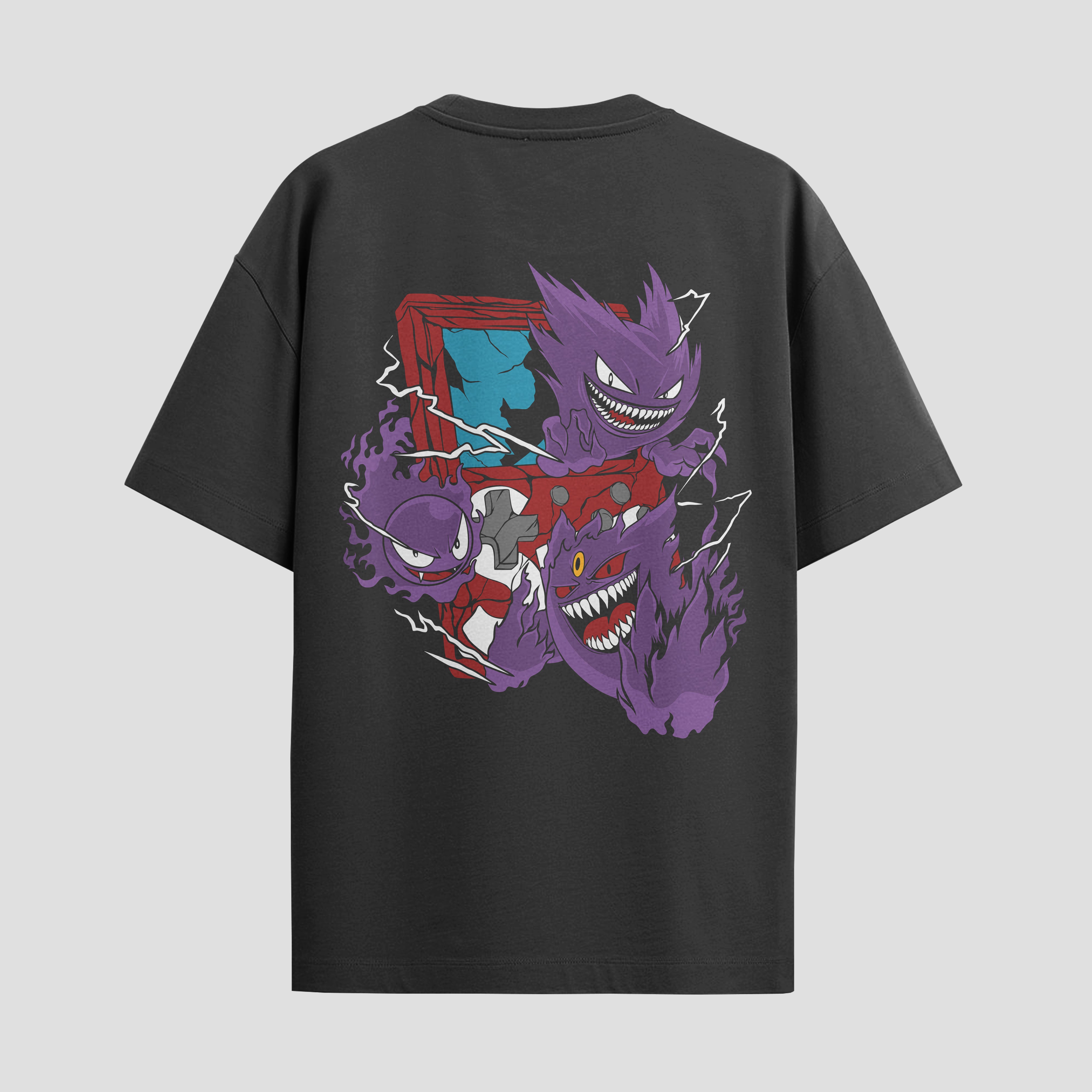 Playera urbana de anime y gaming ExtraLife MX, corte Standard Fit unisex ligero y transpirable en color Deep Black y Pure White, ropa de uso diario para gym y casual.