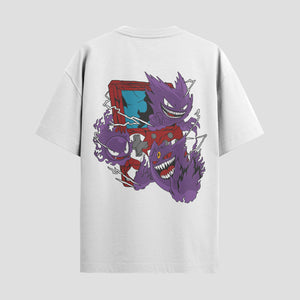Playera urbana de anime y gaming ExtraLife MX, corte Standard Fit unisex ligero y transpirable en color Deep Black y Pure White, ropa de uso diario para gym y casual.