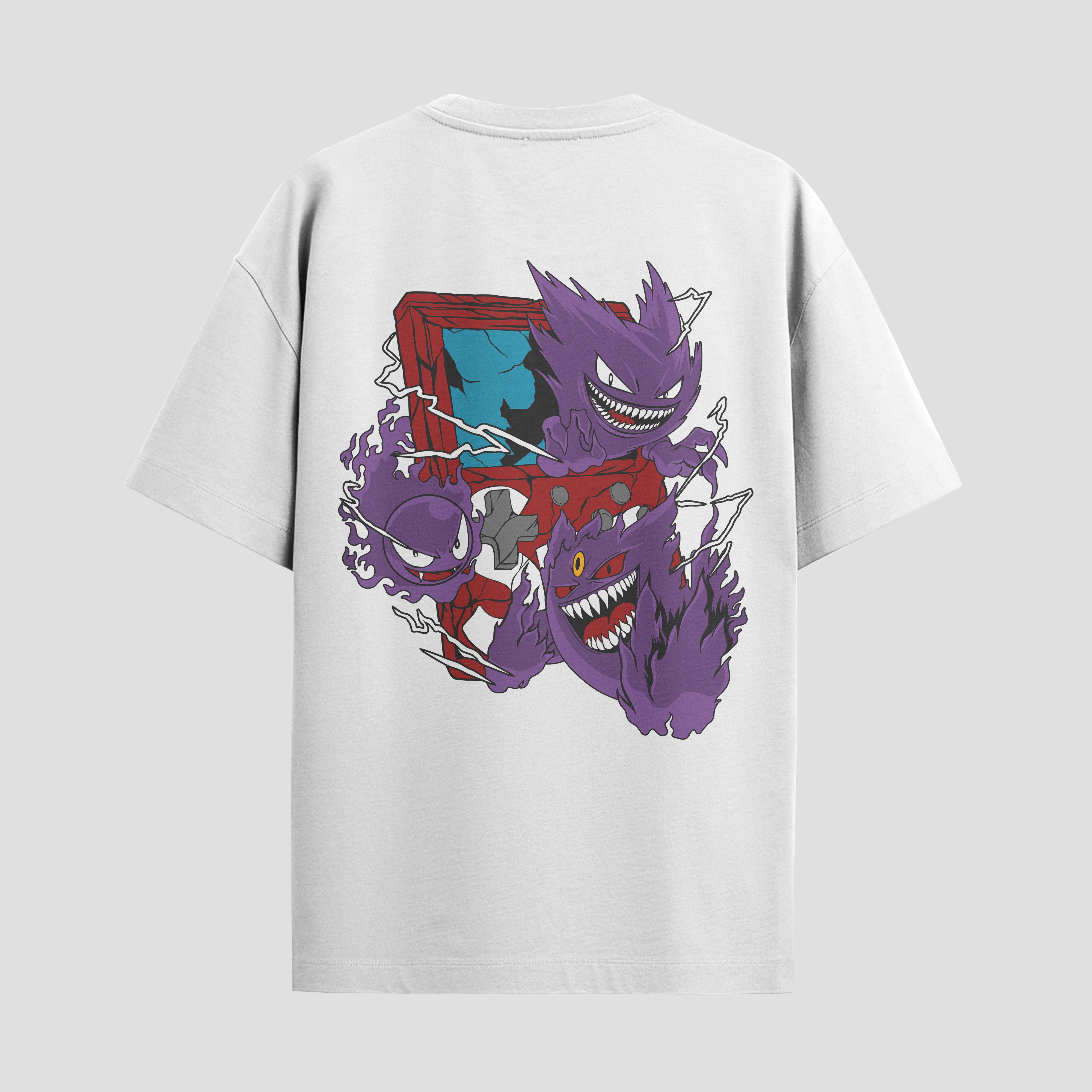 Playera urbana de anime y gaming ExtraLife MX, corte Standard Fit unisex ligero y transpirable en color Deep Black y Pure White, ropa de uso diario para gym y casual.