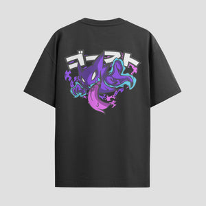 Playera urbana de anime y gaming ExtraLife MX, corte Standard Fit unisex ligero y transpirable en color Deep Black y Pure White, ropa de uso diario para gym y casual.