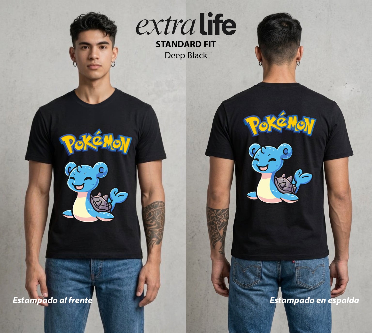 El Mundo Entrenador | El Transporte del Mar #03516 - Playera Standard Fit | Deep Black - Foto en modelo