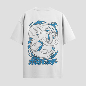 Playera urbana de anime y gaming ExtraLife MX, corte Standard Fit unisex ligero y transpirable en color Deep Black y Pure White, ropa de uso diario para gym y casual.