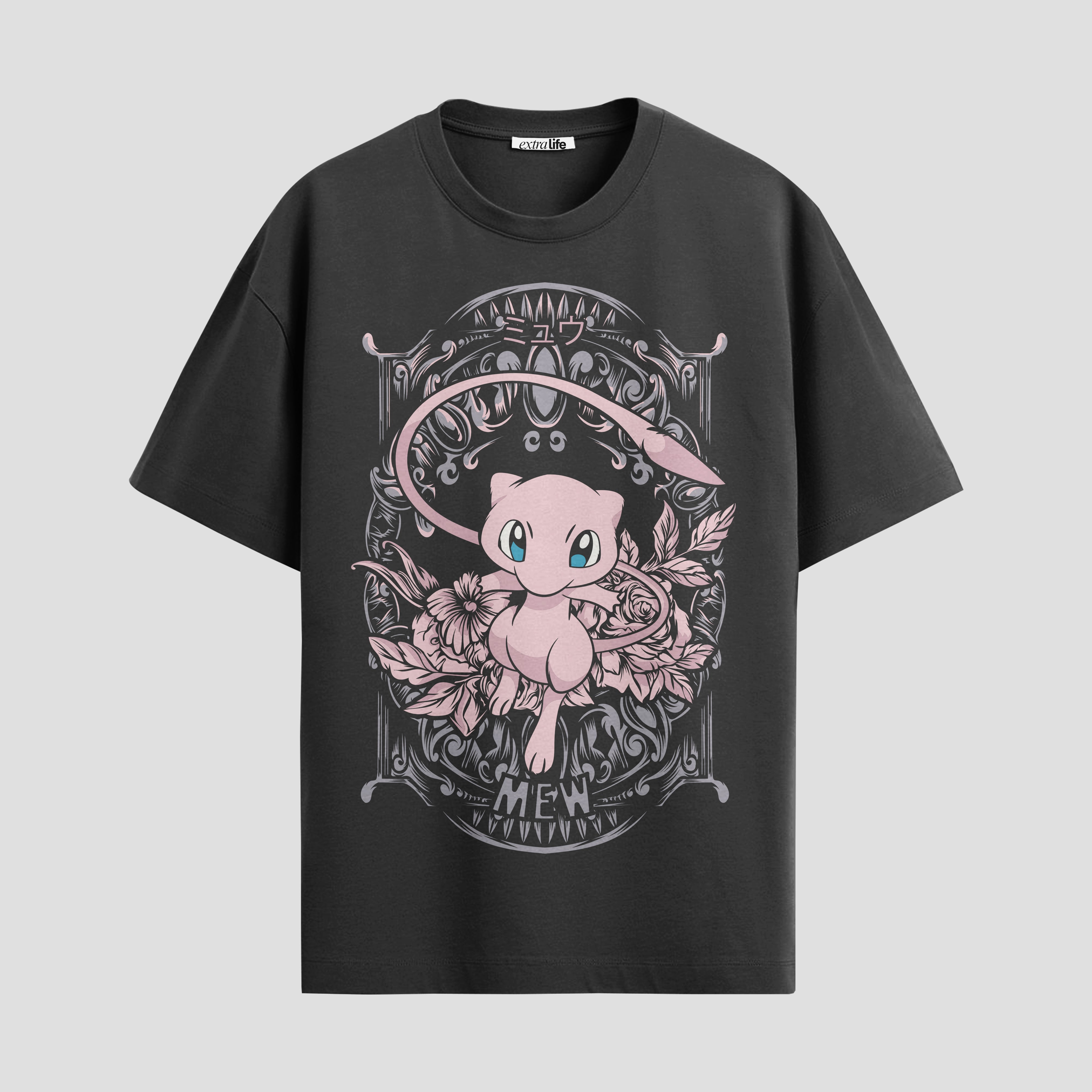 Playera urbana de anime y gaming ExtraLife MX, corte Standard Fit unisex ligero y transpirable en color Deep Black y Pure White, ropa de uso diario para gym y casual.