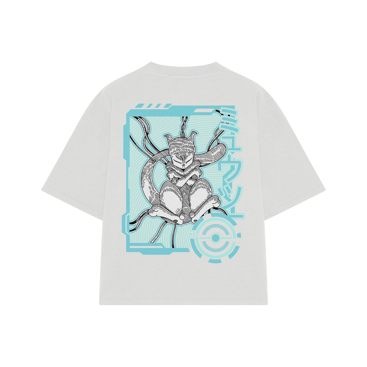 Playera streetwear premium de anime y gaming ExtraLife MX, corte oversized drop shoulder ligero y fresco en color Deep Black y Off-White, moda urbana mexicana de culto.