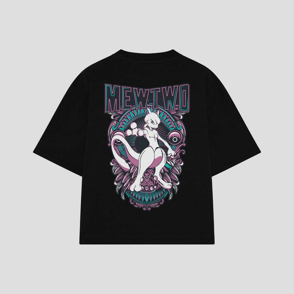 Playera streetwear premium de anime y gaming ExtraLife MX, corte oversized drop shoulder ligero y fresco en color Deep Black y Off-White, moda urbana mexicana de culto.