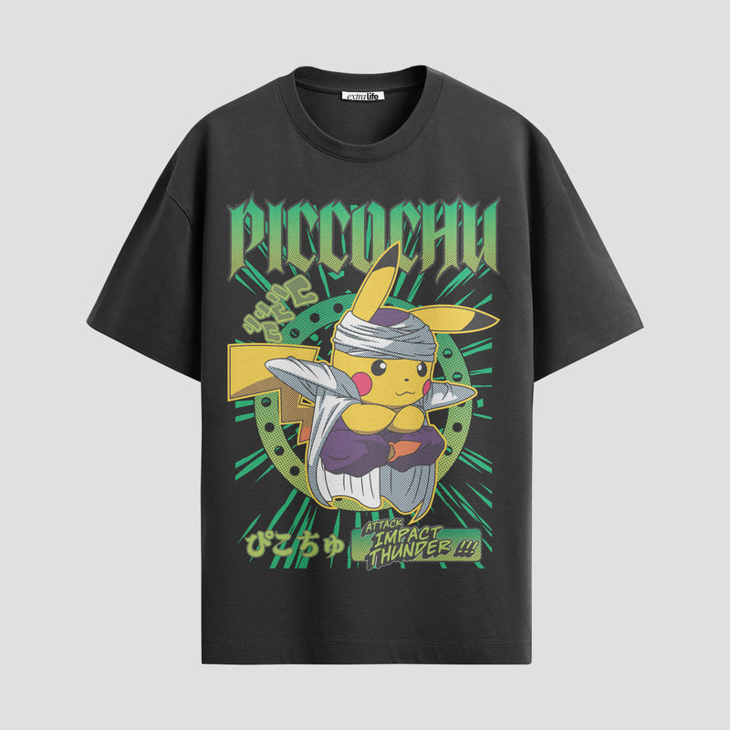 Playera urbana de anime y gaming ExtraLife MX, corte Standard Fit unisex ligero y transpirable en color Deep Black y Pure White, ropa de uso diario para gym y casual.