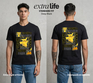 El Mundo Entrenador | Del Pequeno al Grande Evolucion #03535 - Playera Standard Fit | Deep Black - Foto en modelo