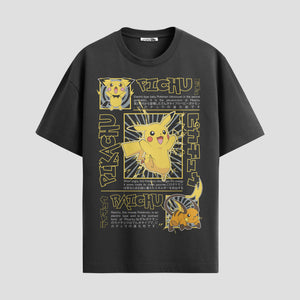 Playera urbana de anime y gaming ExtraLife MX, corte Standard Fit unisex ligero y transpirable en color Deep Black y Pure White, ropa de uso diario para gym y casual.