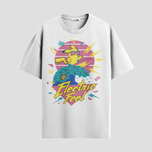 Playera urbana de anime y gaming ExtraLife MX, corte Standard Fit unisex ligero y transpirable en color Deep Black y Pure White, ropa de uso diario para gym y casual.