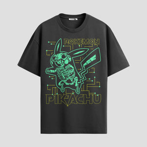 Playera urbana de anime y gaming ExtraLife MX, corte Standard Fit unisex ligero y transpirable en color Deep Black y Pure White, ropa de uso diario para gym y casual.