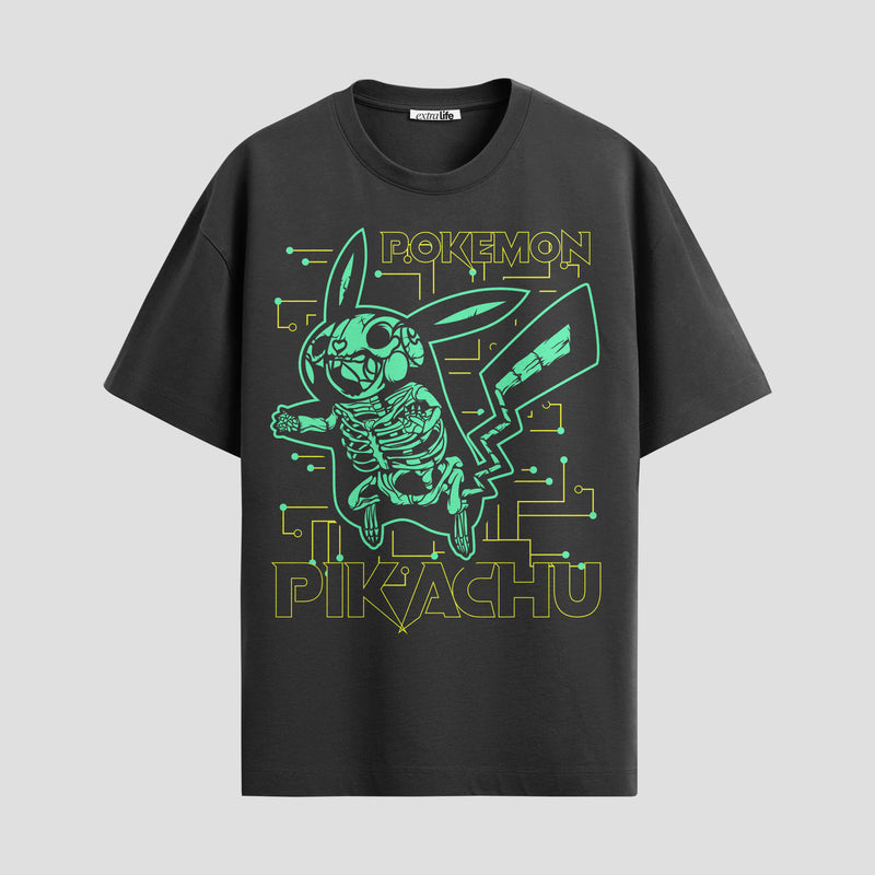 Playera urbana de anime y gaming ExtraLife MX, corte Standard Fit unisex ligero y transpirable en color Deep Black y Pure White, ropa de uso diario para gym y casual.