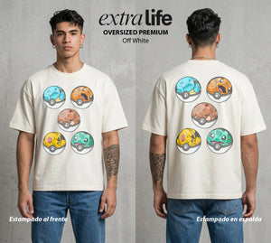 El Mundo Entrenador | Las Esferas del Maestro #03546 - Playera Oversized Premium | Off White - Foto en modelo