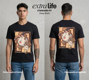 El Mundo Entrenador | La Rabia Evolucionada #03547 - Playera Standard Fit | Deep Black - Foto en modelo