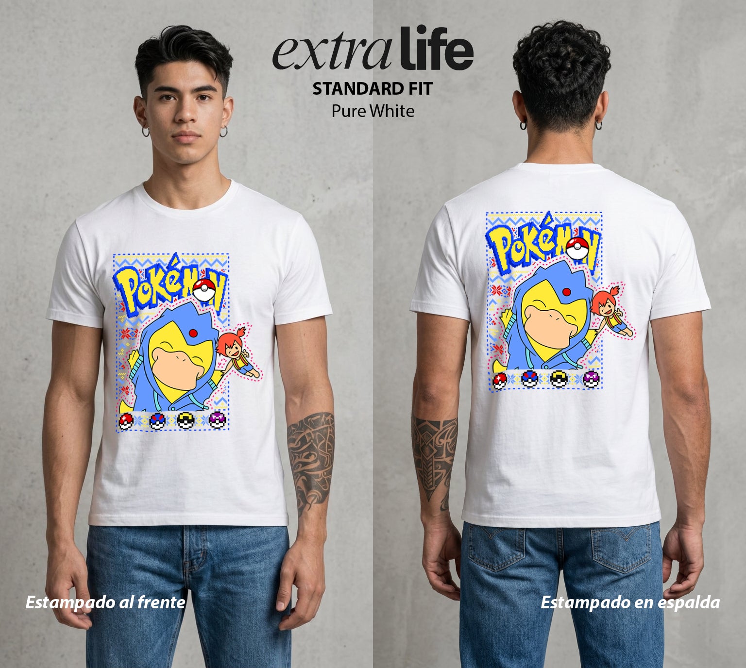 El Mundo Entrenador | La Navidad del Dolor Navidad Gamer #03548 - Playera Standard Fit | Pure White - Foto en modelo