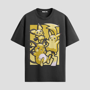 Playera urbana de anime y gaming ExtraLife MX, corte Standard Fit unisex ligero y transpirable en color Deep Black y Pure White, ropa de uso diario para gym y casual.