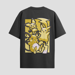 Playera urbana de anime y gaming ExtraLife MX, corte Standard Fit unisex ligero y transpirable en color Deep Black y Pure White, ropa de uso diario para gym y casual.